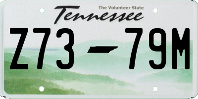 TN license plate Z7379M