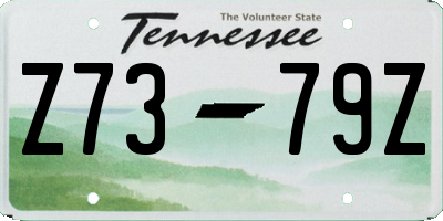 TN license plate Z7379Z