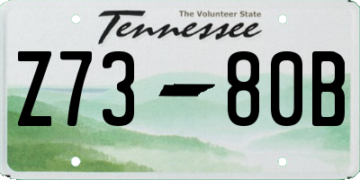 TN license plate Z7380B