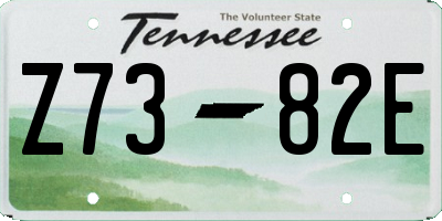 TN license plate Z7382E