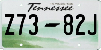 TN license plate Z7382J