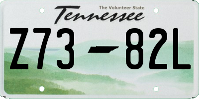 TN license plate Z7382L