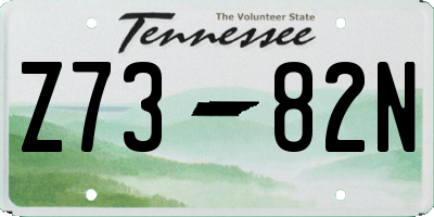 TN license plate Z7382N