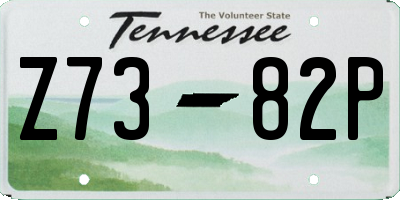 TN license plate Z7382P