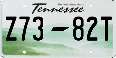 TN license plate Z7382T