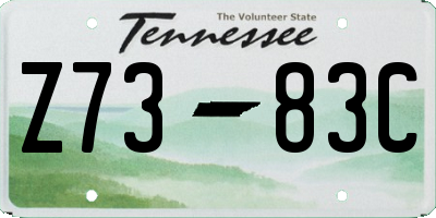 TN license plate Z7383C