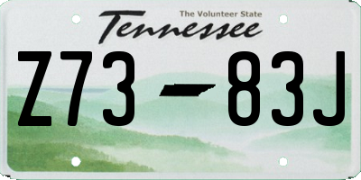 TN license plate Z7383J