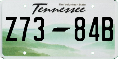 TN license plate Z7384B