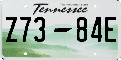 TN license plate Z7384E