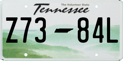 TN license plate Z7384L