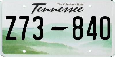 TN license plate Z7384O