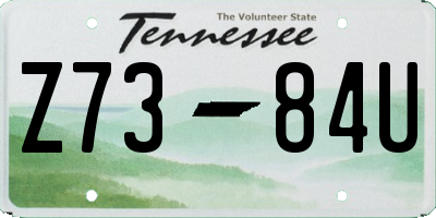 TN license plate Z7384U