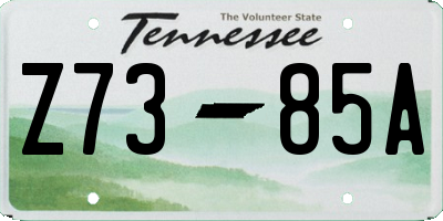 TN license plate Z7385A