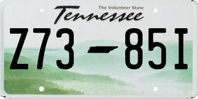 TN license plate Z7385I
