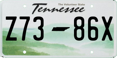TN license plate Z7386X