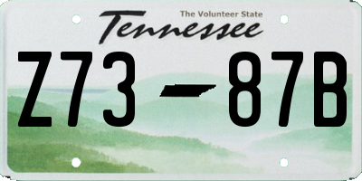 TN license plate Z7387B