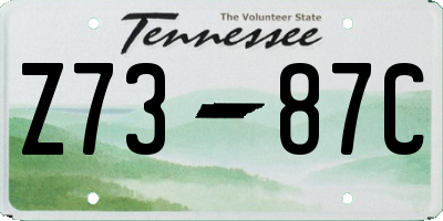 TN license plate Z7387C