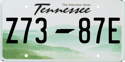 TN license plate Z7387E