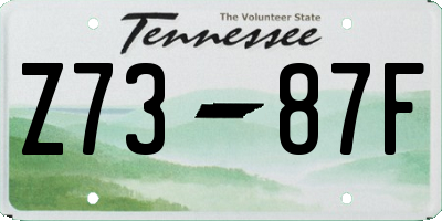 TN license plate Z7387F
