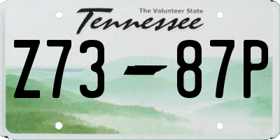 TN license plate Z7387P