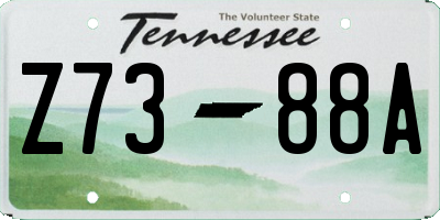 TN license plate Z7388A
