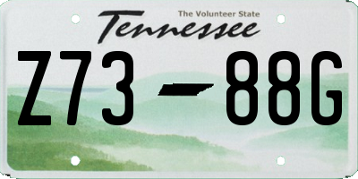 TN license plate Z7388G