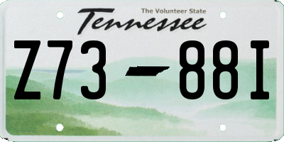 TN license plate Z7388I