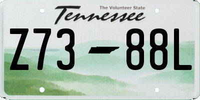 TN license plate Z7388L