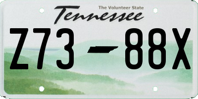 TN license plate Z7388X