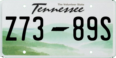 TN license plate Z7389S