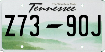 TN license plate Z7390J