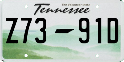 TN license plate Z7391D
