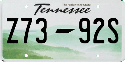 TN license plate Z7392S