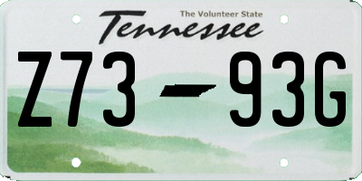 TN license plate Z7393G