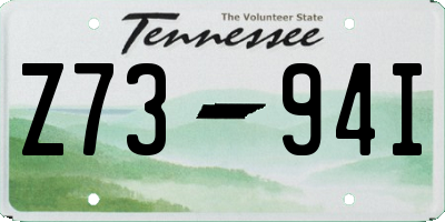 TN license plate Z7394I