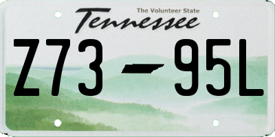 TN license plate Z7395L