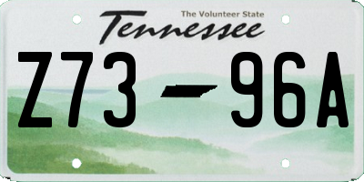 TN license plate Z7396A