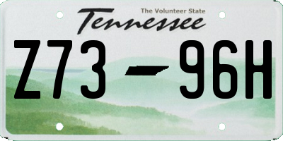 TN license plate Z7396H