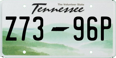 TN license plate Z7396P