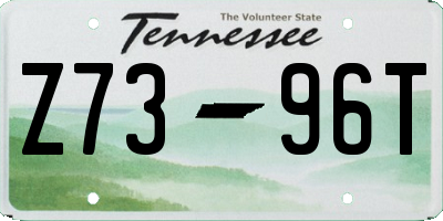 TN license plate Z7396T