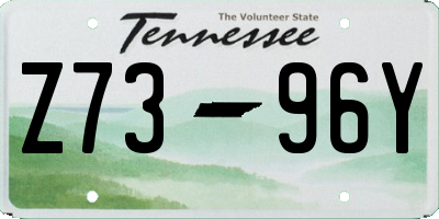 TN license plate Z7396Y