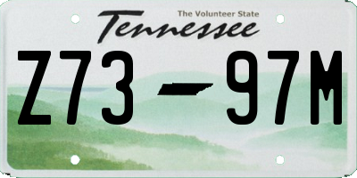 TN license plate Z7397M