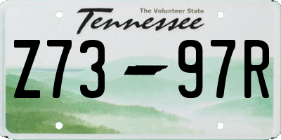 TN license plate Z7397R