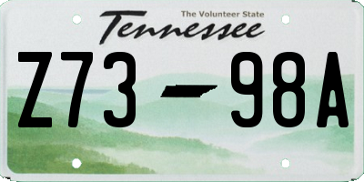 TN license plate Z7398A