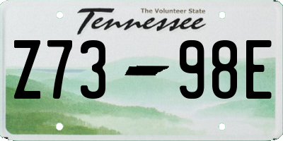 TN license plate Z7398E