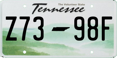 TN license plate Z7398F