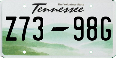 TN license plate Z7398G