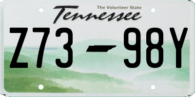 TN license plate Z7398Y