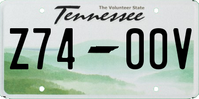 TN license plate Z7400V