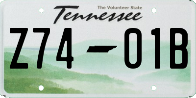 TN license plate Z7401B
